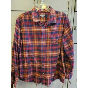 Eddie Bauer mens long sleeve flannel button down shirt - size XL